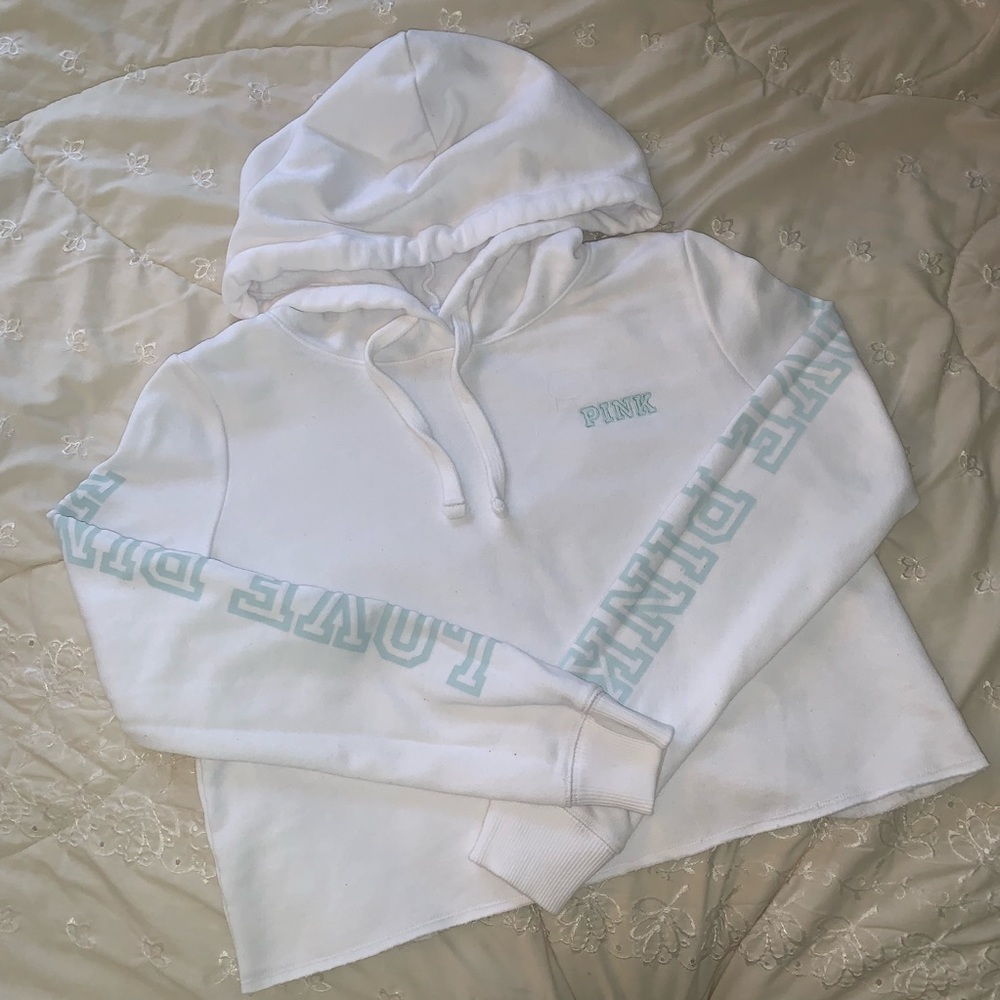 PINK cropped hoodie (XS)